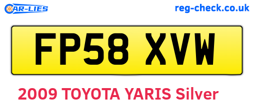 FP58XVW are the vehicle registration plates.
