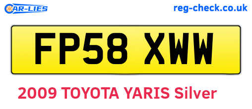 FP58XWW are the vehicle registration plates.
