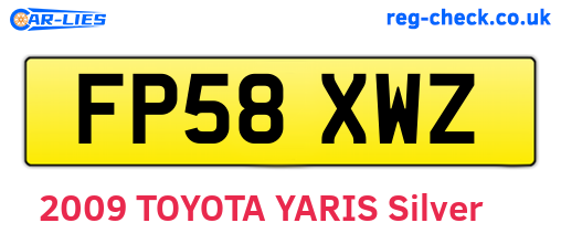 FP58XWZ are the vehicle registration plates.
