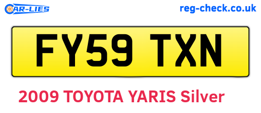 FY59TXN are the vehicle registration plates.