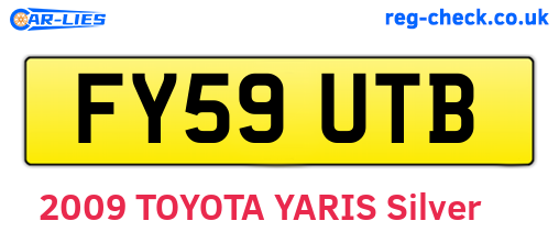 FY59UTB are the vehicle registration plates.