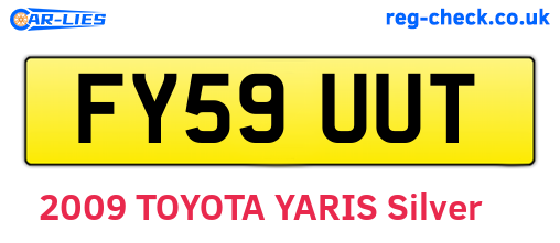 FY59UUT are the vehicle registration plates.