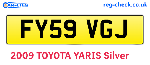 FY59VGJ are the vehicle registration plates.