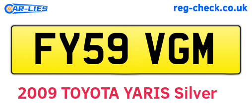 FY59VGM are the vehicle registration plates.