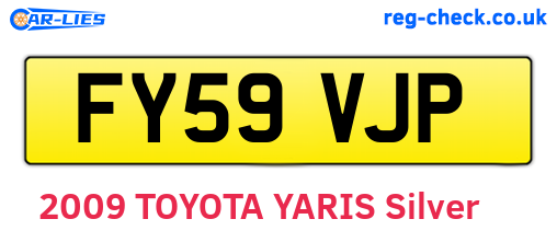 FY59VJP are the vehicle registration plates.