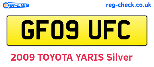 GF09UFC are the vehicle registration plates.