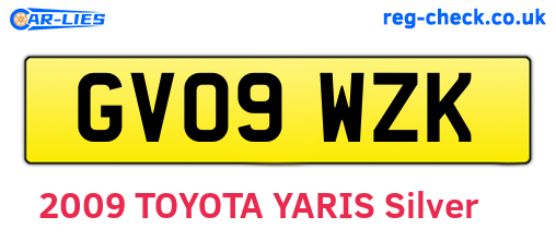 GV09WZK are the vehicle registration plates.