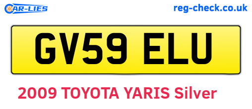 GV59ELU are the vehicle registration plates.