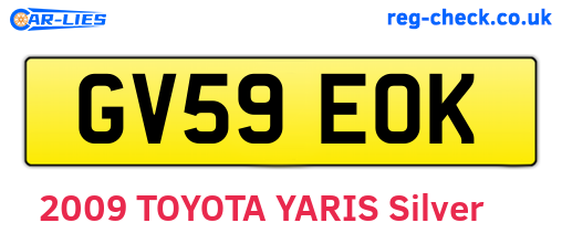 GV59EOK are the vehicle registration plates.