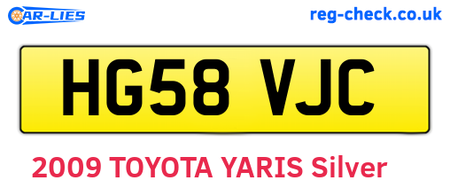 HG58VJC are the vehicle registration plates.
