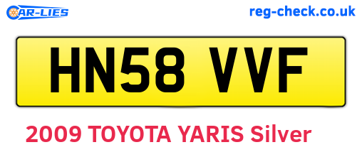 HN58VVF are the vehicle registration plates.