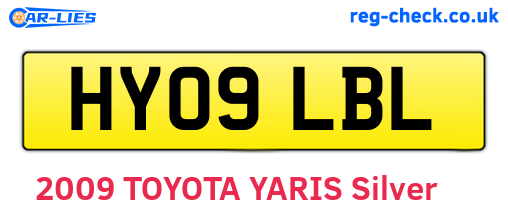 HY09LBL are the vehicle registration plates.