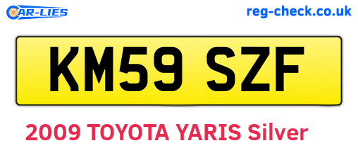 KM59SZF are the vehicle registration plates.