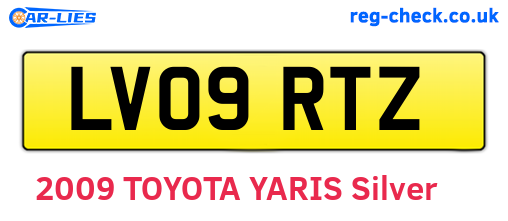 LV09RTZ are the vehicle registration plates.