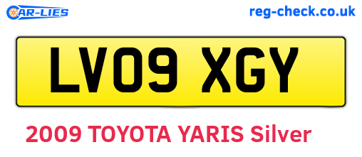 LV09XGY are the vehicle registration plates.
