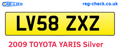 LV58ZXZ are the vehicle registration plates.
