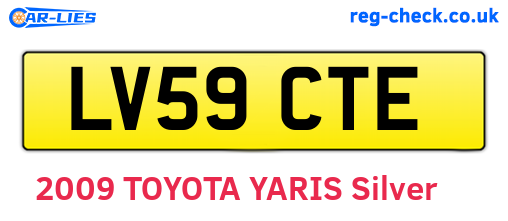 LV59CTE are the vehicle registration plates.