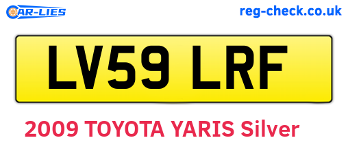 LV59LRF are the vehicle registration plates.