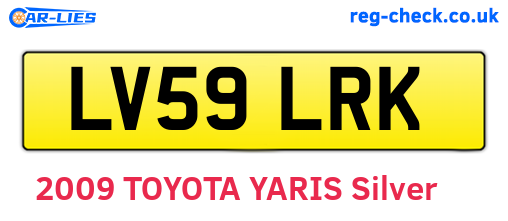 LV59LRK are the vehicle registration plates.