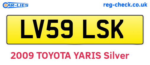 LV59LSK are the vehicle registration plates.