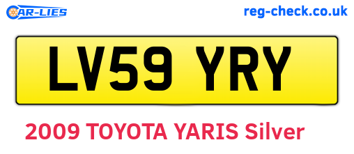 LV59YRY are the vehicle registration plates.