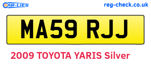 MA59RJJ are the vehicle registration plates.
