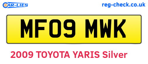 MF09MWK are the vehicle registration plates.