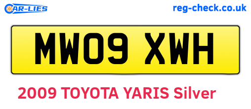 MW09XWH are the vehicle registration plates.