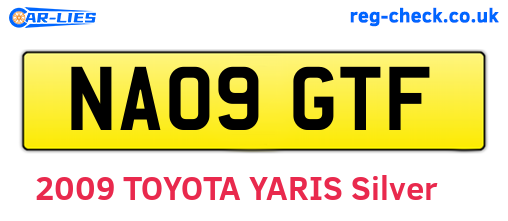 NA09GTF are the vehicle registration plates.