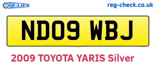 ND09WBJ are the vehicle registration plates.