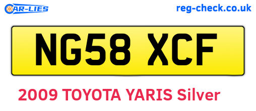 NG58XCF are the vehicle registration plates.