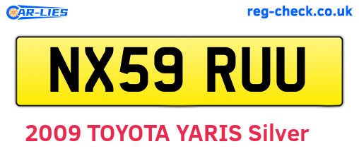 NX59RUU are the vehicle registration plates.