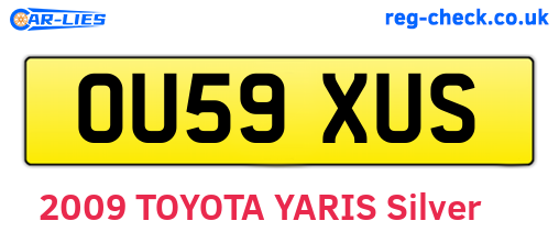OU59XUS are the vehicle registration plates.