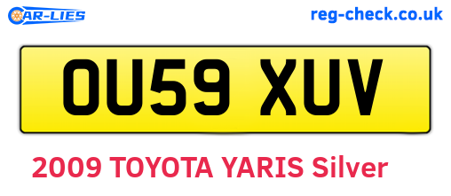 OU59XUV are the vehicle registration plates.