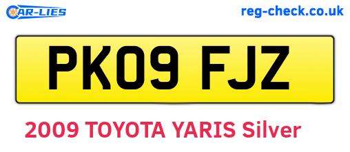 PK09FJZ are the vehicle registration plates.