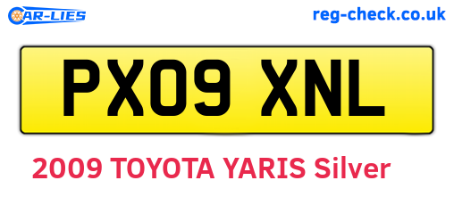 PX09XNL are the vehicle registration plates.