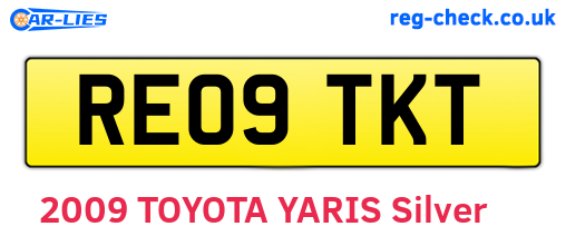 RE09TKT are the vehicle registration plates.
