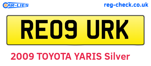 RE09URK are the vehicle registration plates.