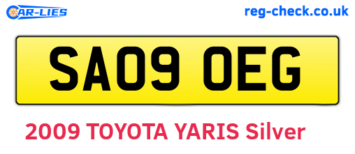 SA09OEG are the vehicle registration plates.