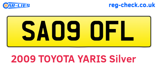 SA09OFL are the vehicle registration plates.