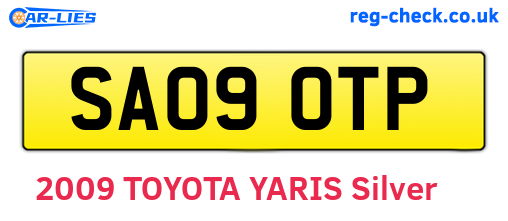 SA09OTP are the vehicle registration plates.