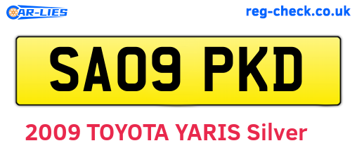 SA09PKD are the vehicle registration plates.