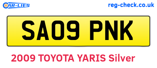 SA09PNK are the vehicle registration plates.