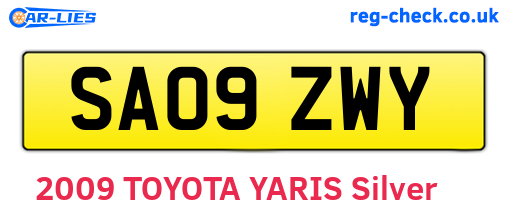 SA09ZWY are the vehicle registration plates.