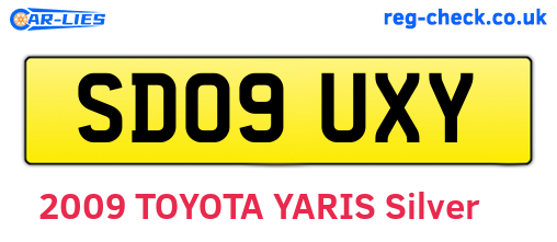 SD09UXY are the vehicle registration plates.