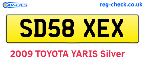 SD58XEX are the vehicle registration plates.