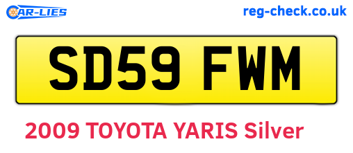 SD59FWM are the vehicle registration plates.