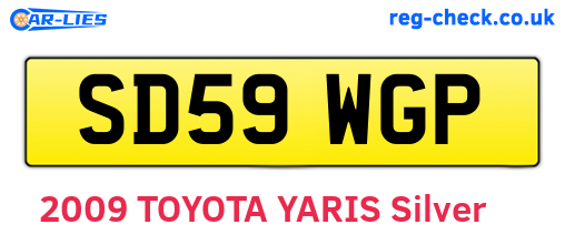 SD59WGP are the vehicle registration plates.