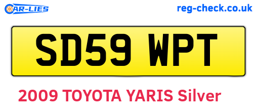 SD59WPT are the vehicle registration plates.