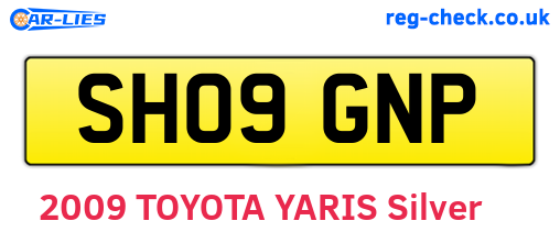 SH09GNP are the vehicle registration plates.